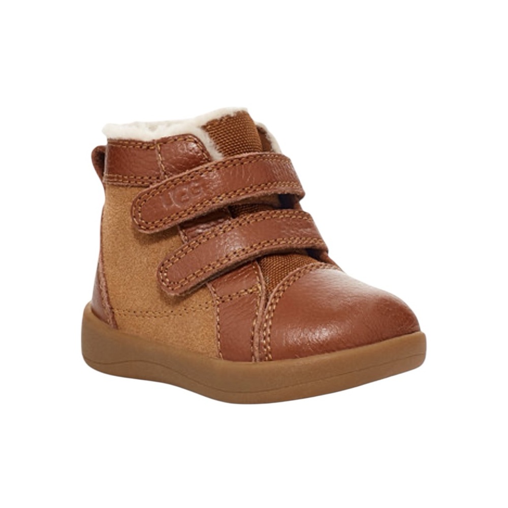 New in Box UGG Baby Rennon II Chestnut Suede Cold Weather Booties Size 0/1